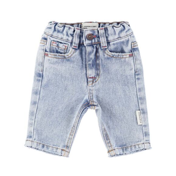 Unisex Trousers - Washed Blue Denim - Picture 3 of 4